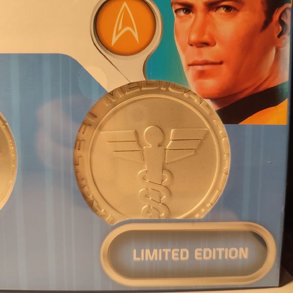 Star Trek Limited Edition Silver Plated Starfleet Divisions Medallions Set Of 4 - Picture 2 of 9